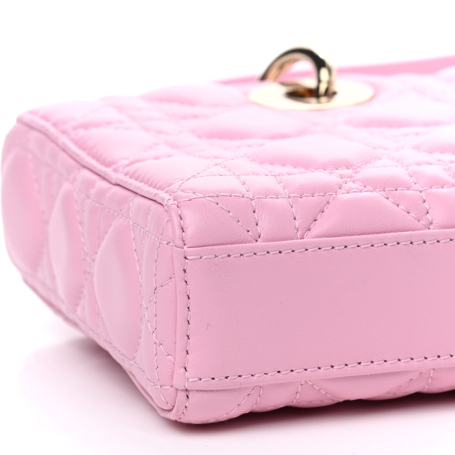 Christian Dior Lambskin Cannage East West Lady Dior Light Pink 6 of 9