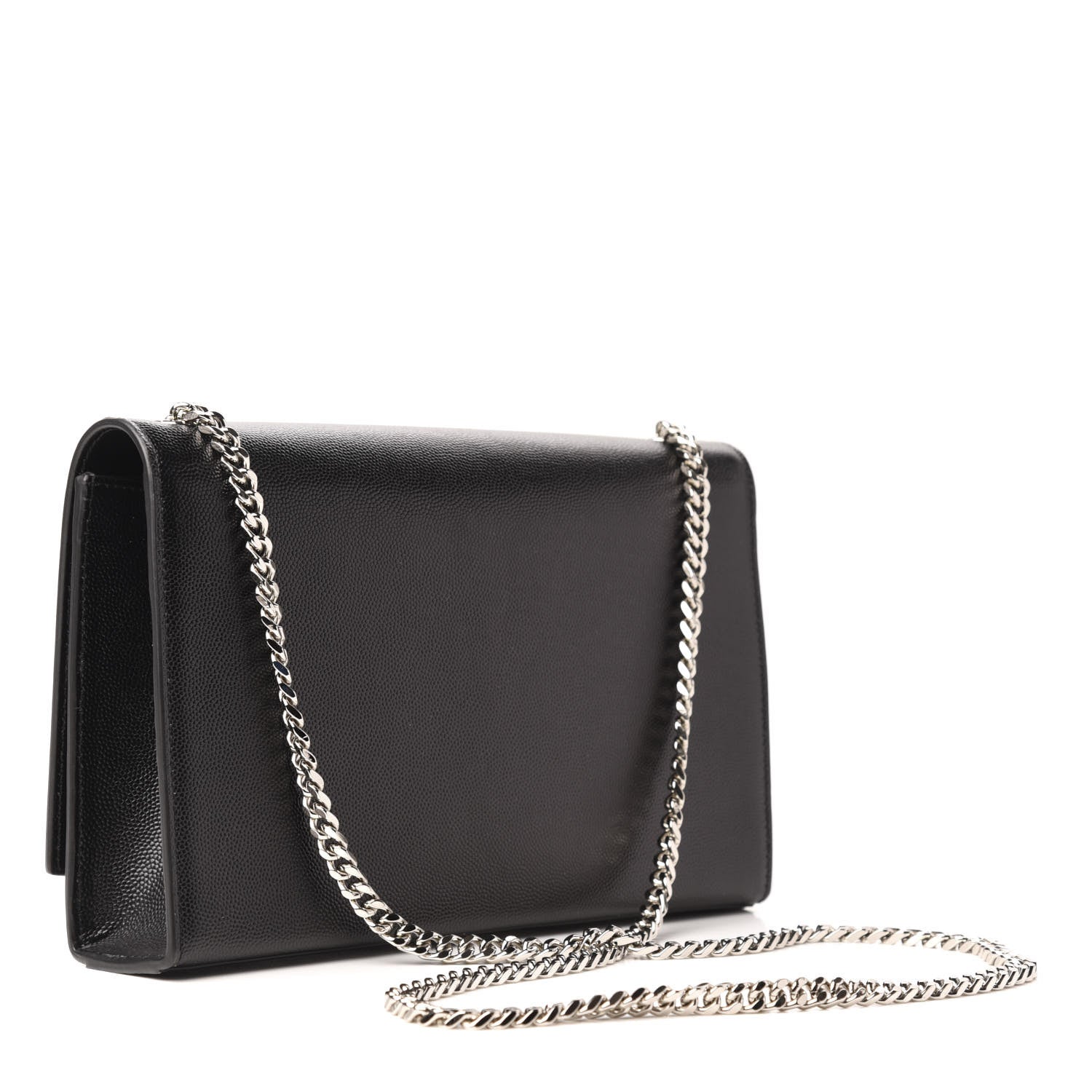 Saint Laurent Grain De Poudre Medium Classic Monogram Kate Satchel Black 3 of 9