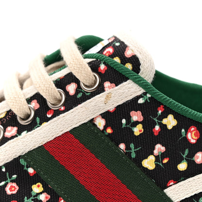 Gucci X LIBERTY OF LONDON Canvas Web Holly Print Womens 1977 Tennis Sneakers 38.5 Black Peach Mystic White 9 of 9