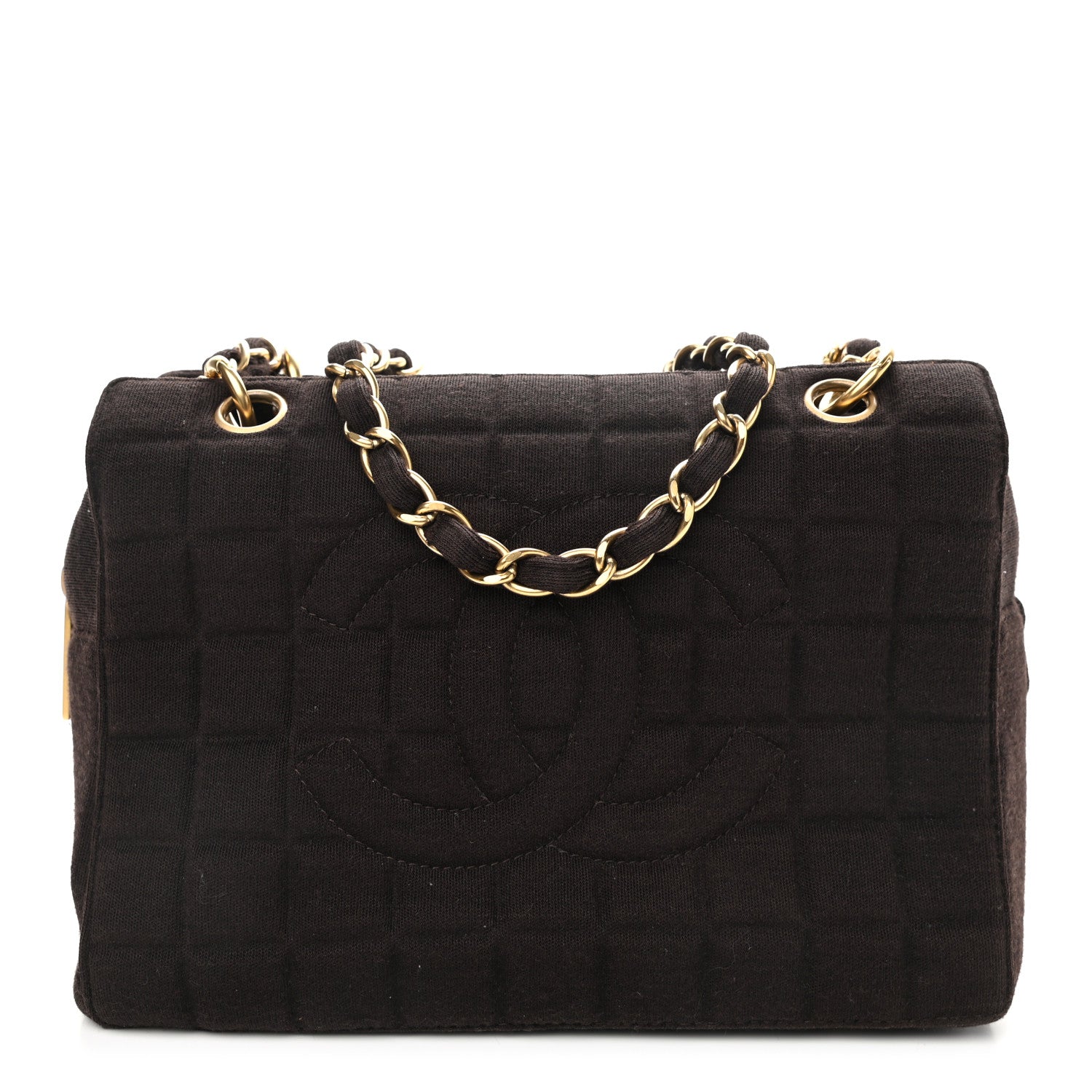 Chanel Jersey Quilted Petite Timeless Tote PTT Black 1 of 11