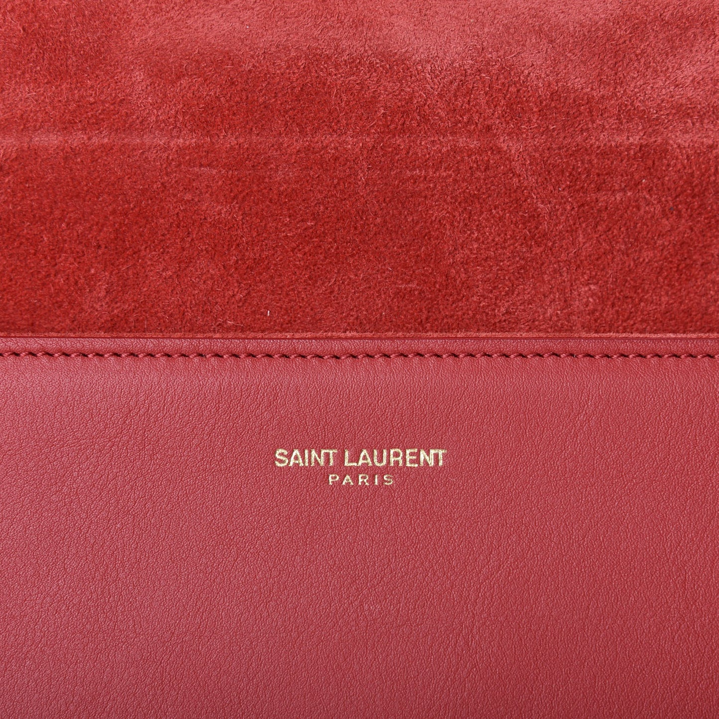 Calfskin Classic Y Ligne Clutch Red