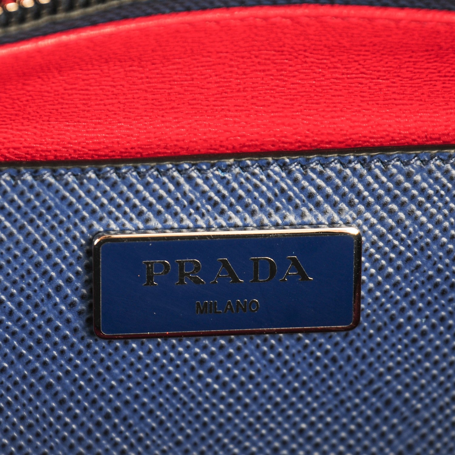 Prada Saffiano Cuir Twin Tote Bleuette 6 of 8
