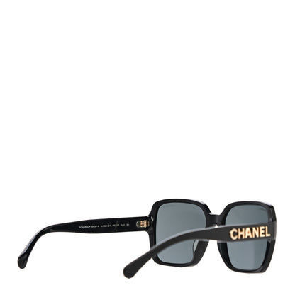 Chanel Acetate Square Sunglasses 5408 Black 3 of 7