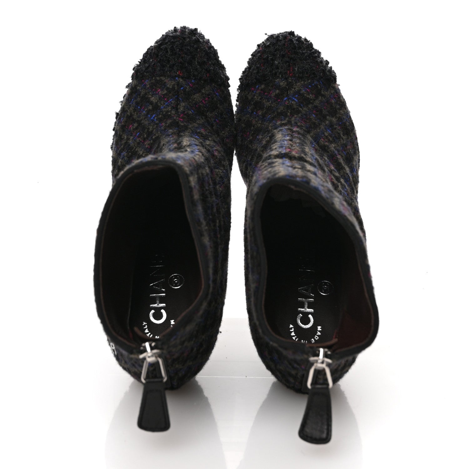 Chanel Tweed Short Ankle Boots 38 Multicolor 2 of 10