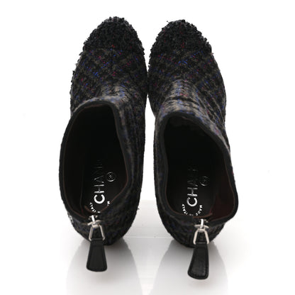 Chanel Tweed Short Ankle Boots 38 Multicolor 2 of 10