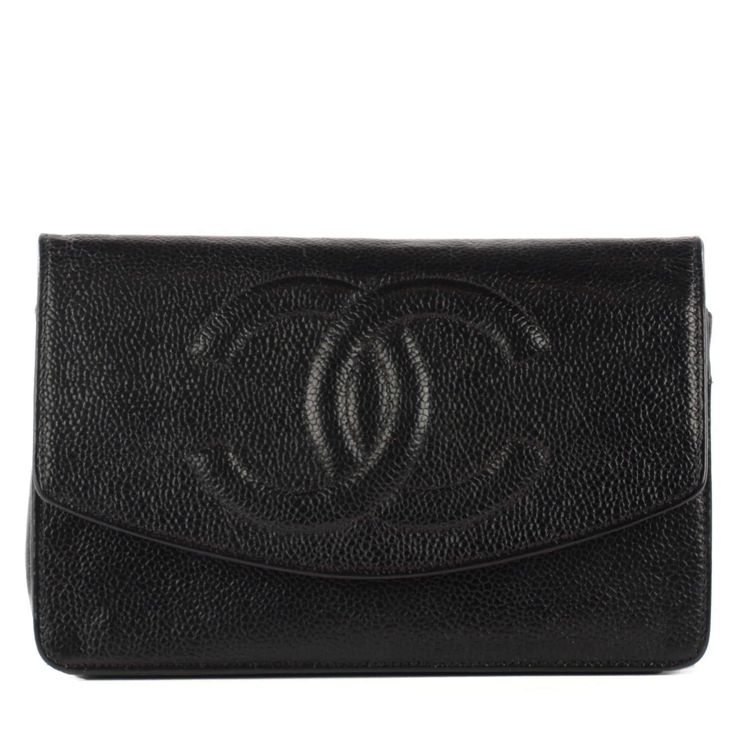Chanel Caviar Timeless CC Wallet on Chain WOC Black 1 of 10