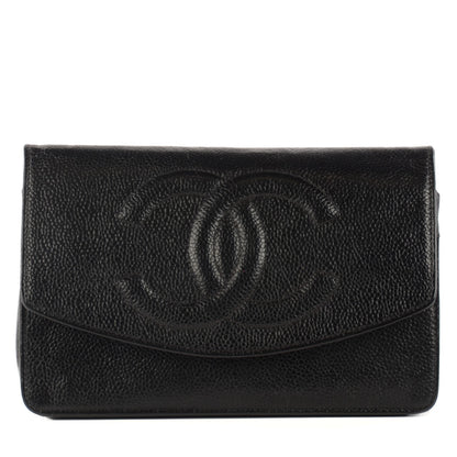 Chanel Caviar Timeless CC Wallet on Chain WOC Black 1 of 10