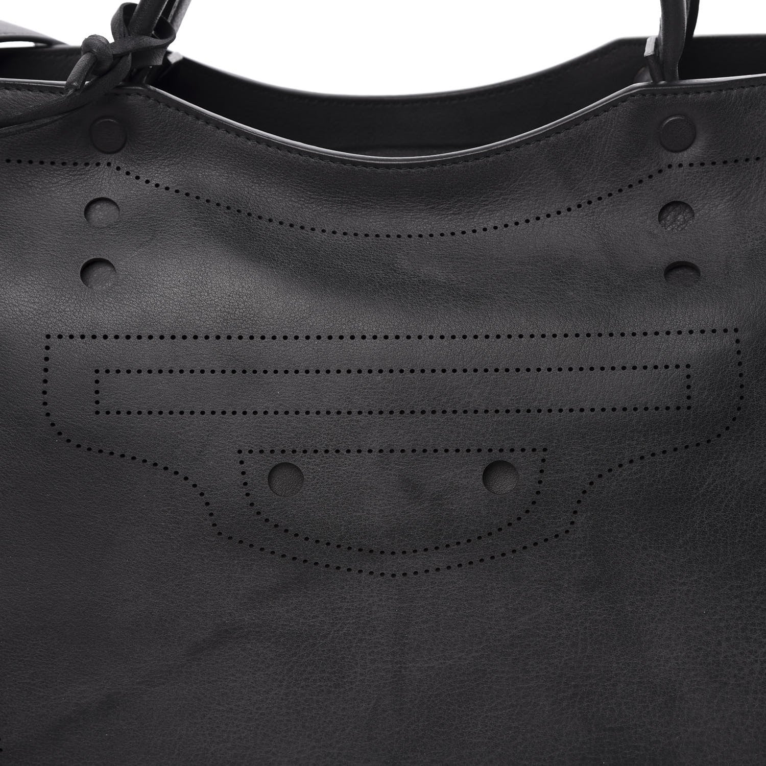 Balenciaga Veau Soyeux Perforated Blackout Hardware City Black 9 of 12