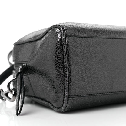Versace Metallic Calfskin Virtus Bowling Bag Grey 7 of 9