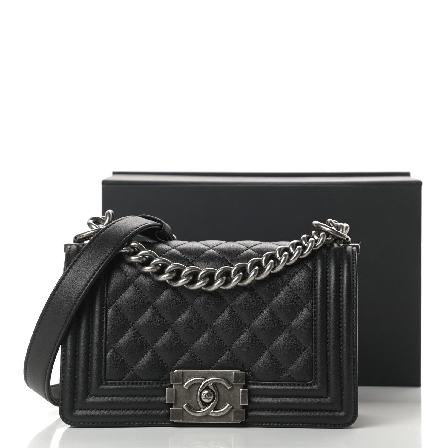 Chanel Calfskin Quilted Small Boy Flap Black 12 of 12