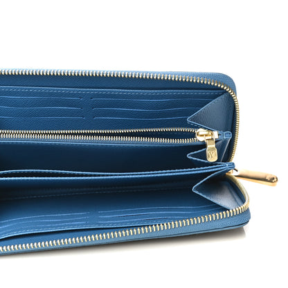 Louis Vuitton Monogram Zippy Wallet Blue Jean 5 of 9