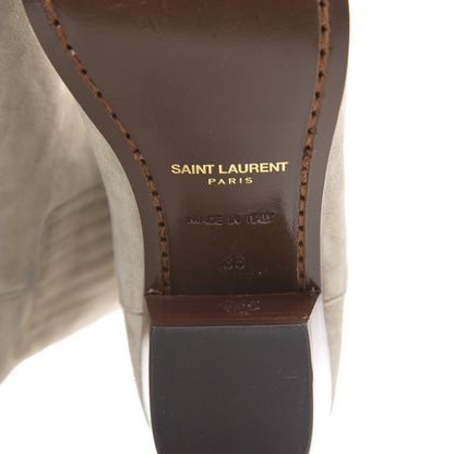 Saint Laurent Suede West Chelsea Boots 36 Grey 7 of 7