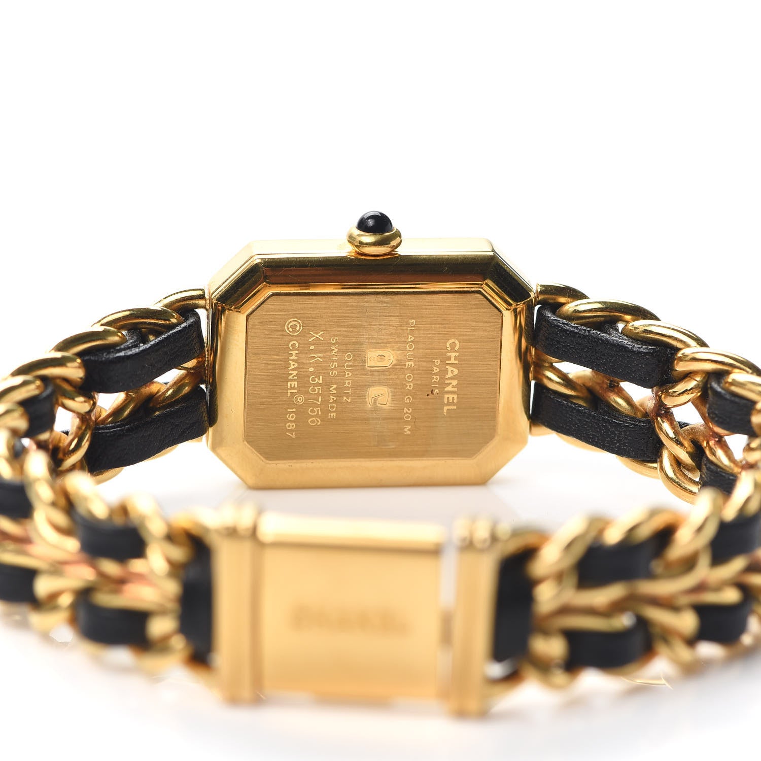 Chanel Stainless Steel Lambskin 20mm Chain Premiere Quartz Watch Gold L 4 of 5