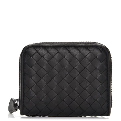 Bottega Veneta Nappa Intrecciato Zip Around Coin Purse Nero Black 1 of 8