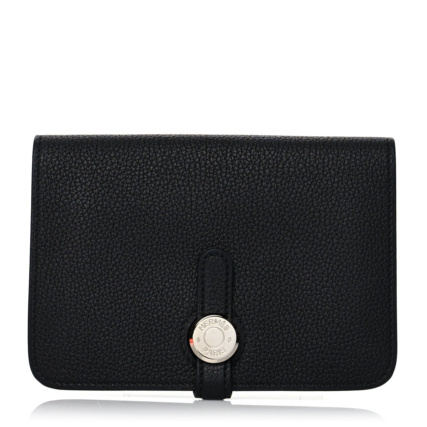 Hermes Togo Dogon Compact Wallet Black 1 of 8