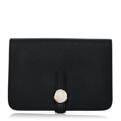 Hermes Togo Dogon Compact Wallet Black 1 of 8