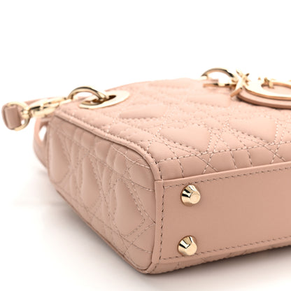 Christian Dior Lambskin Cannage Micro DiorAmour Lady Dior Pink 9 of 10