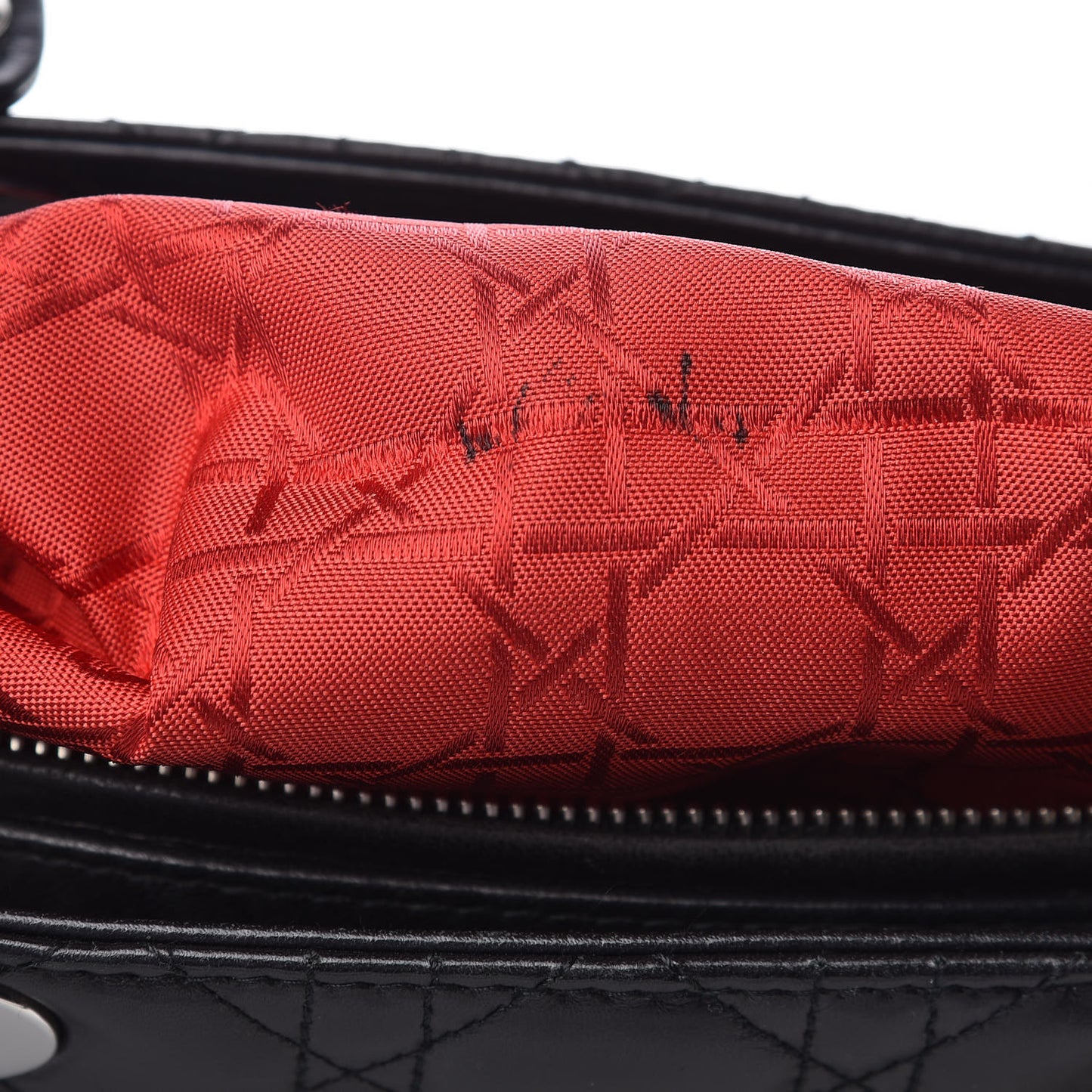 Lambskin Cannage Large Lady Dior Black