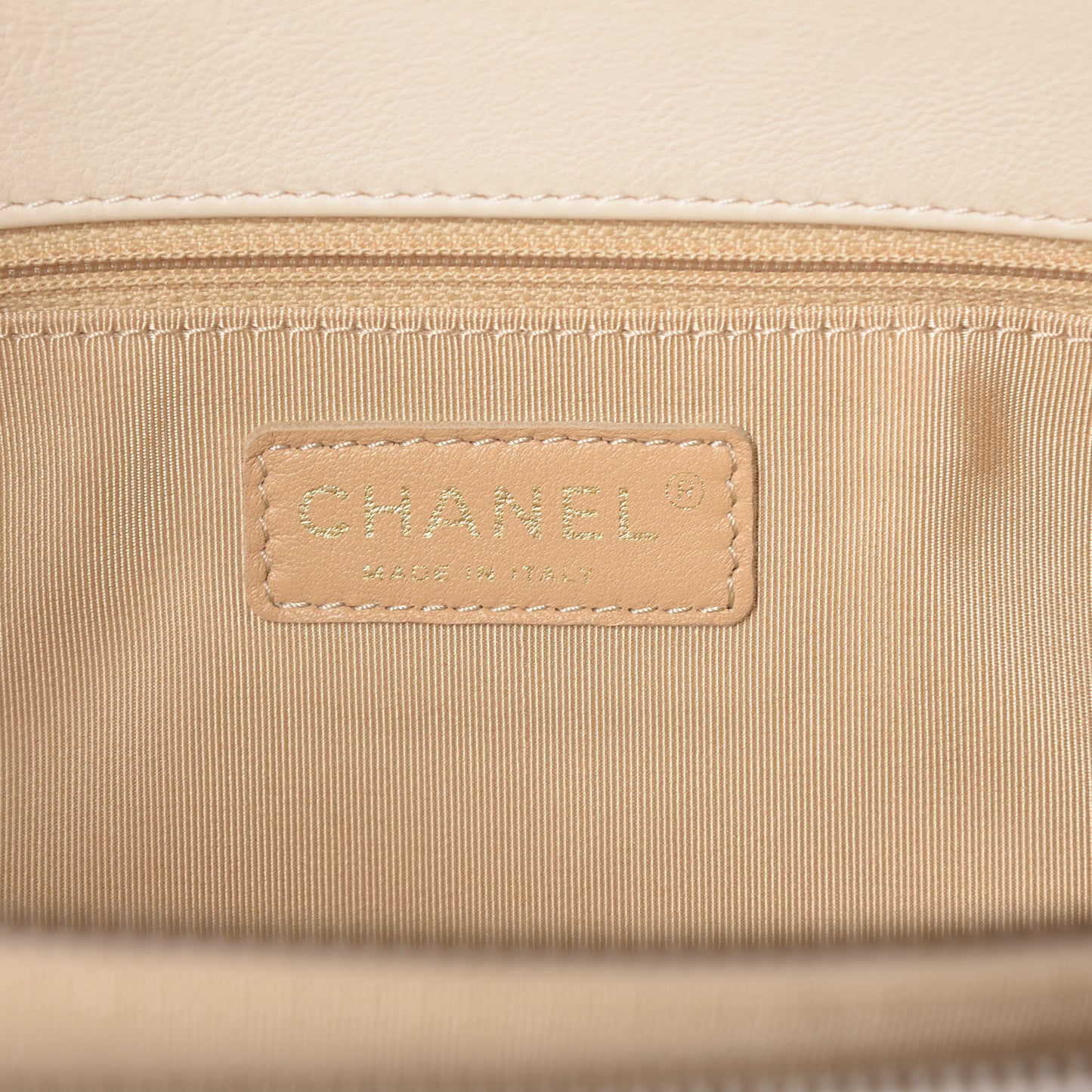 Calfskin Quilted Small Perfect Edge Tote White