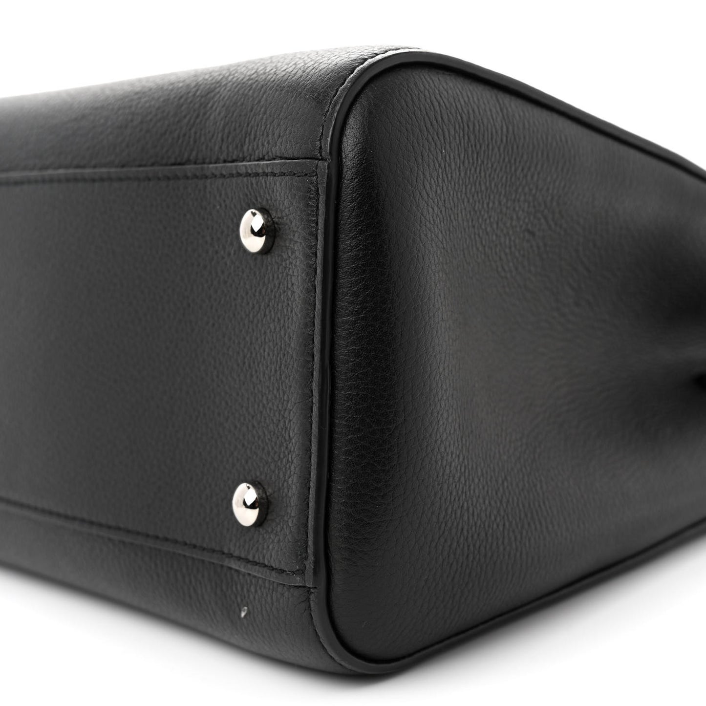 Grained Calfskin Small Neo Executive Shopper Tote Black