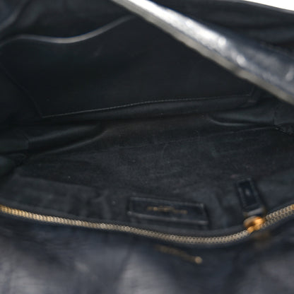 Saint Laurent Crinkled Calfskin Matelasse Monogram Medium Niki Chain Satchel Black 5 of 12