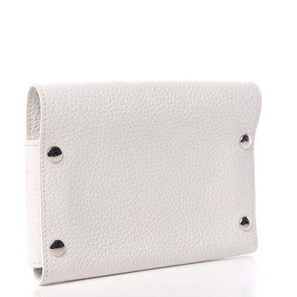 Hermes Taurillon Clemence Mises et Relances Playing Cards Holder White 3 of 7
