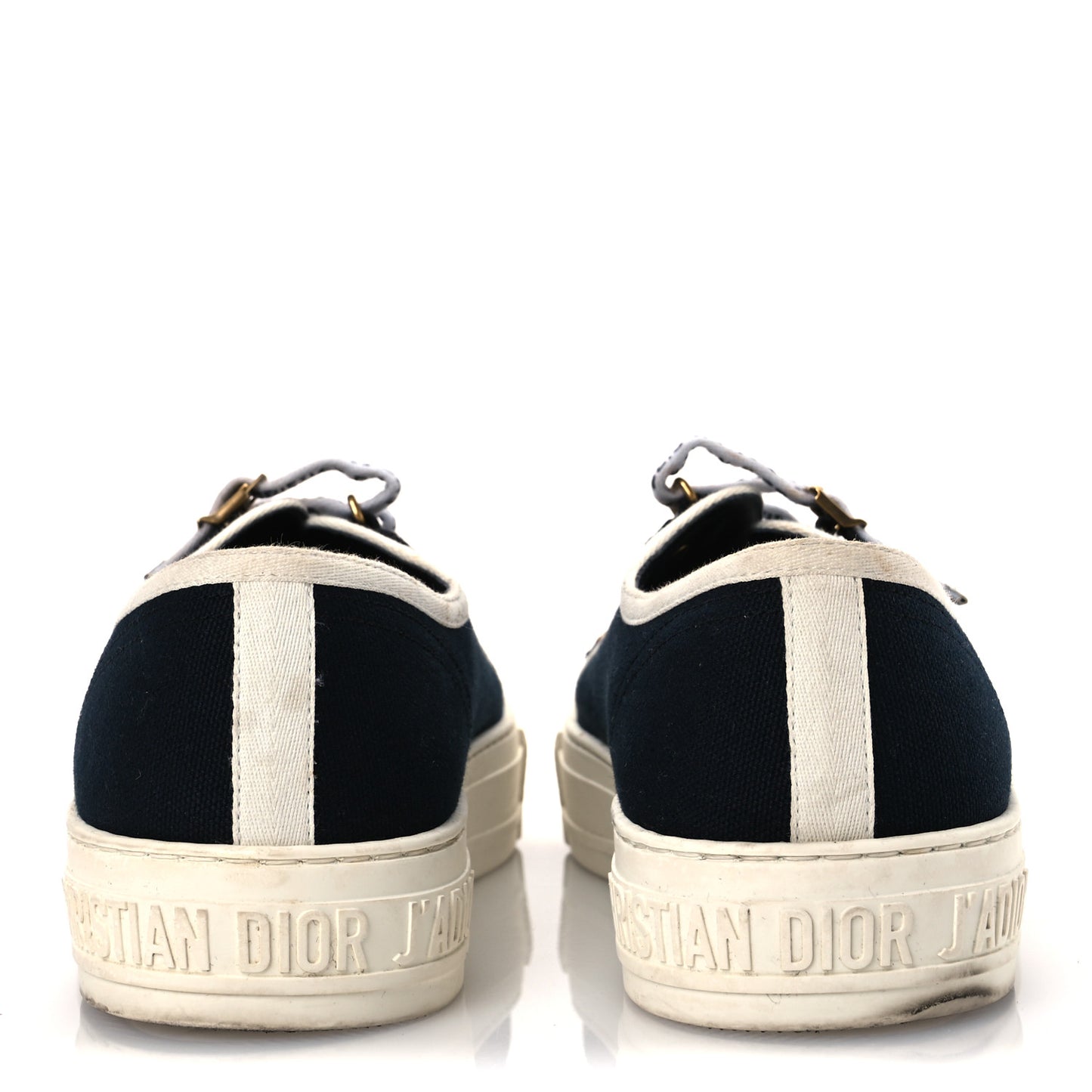 Canvas Womens Walk'n'Dior Low Top Sneakers 40 Navy