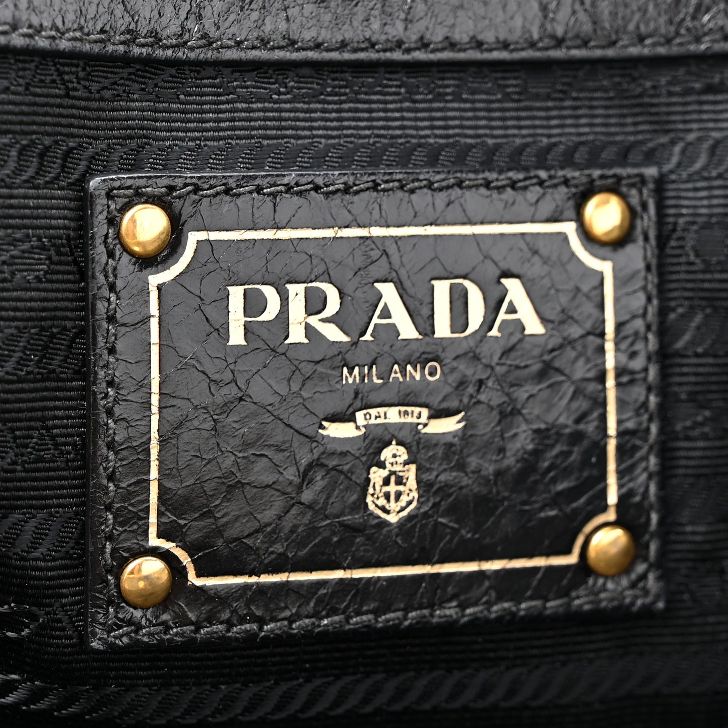 Vitello Shine Shopping Satchel Black