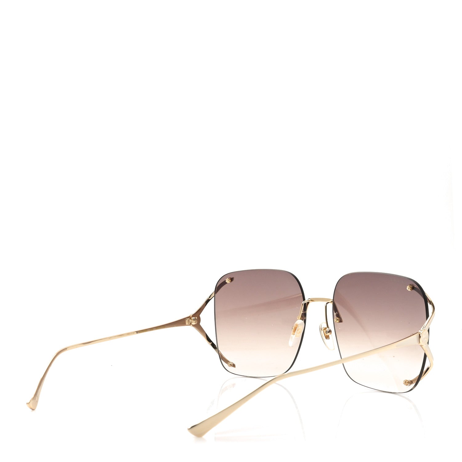 Gucci Metal Oversized Sunglasses GG0646S Gold Brown 4 of 7