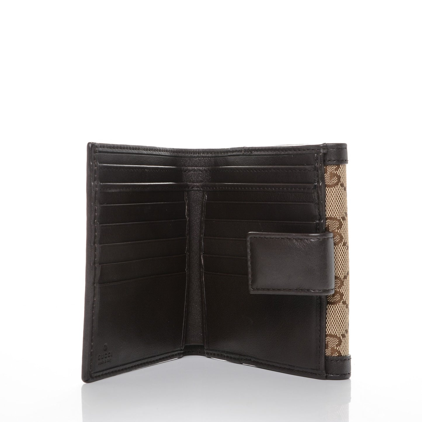 Monogram Margaux Calfskin Sukey French Flap Wallet Beige Ebony Cocoa