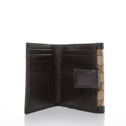 Gucci Monogram Margaux Calfskin Sukey French Flap Wallet Beige Ebony Cocoa 5 of 6