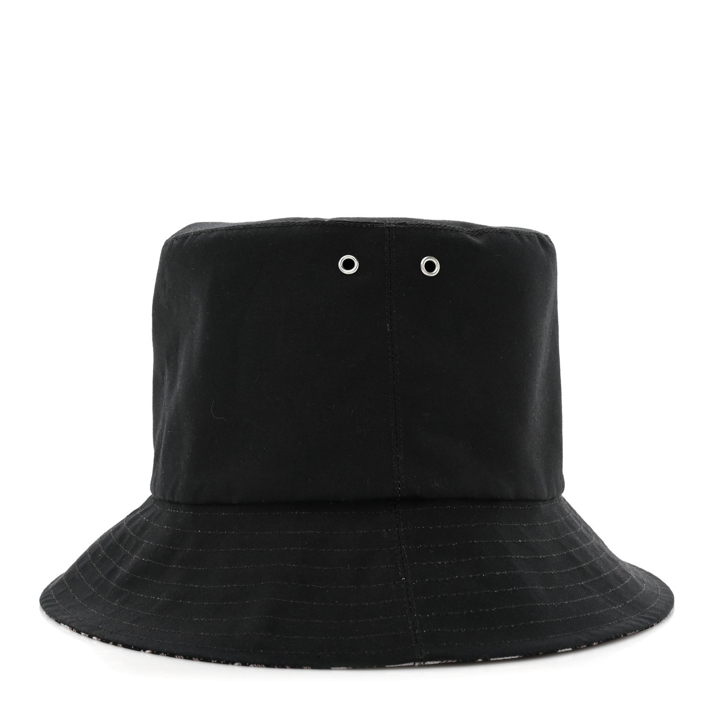 Polyester Cotton Oblique Teddy-D Brim Bucket Hat 58 Black