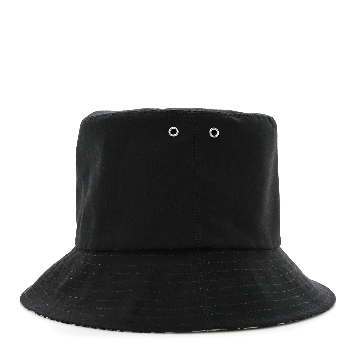 Christian Dior Polyester Cotton Oblique Teddy-D Brim Bucket Hat 58 Black 6 of 8