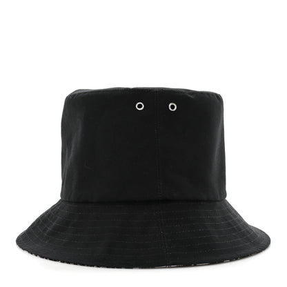 Christian Dior Polyester Cotton Oblique Teddy-D Brim Bucket Hat 58 Black 6 of 8