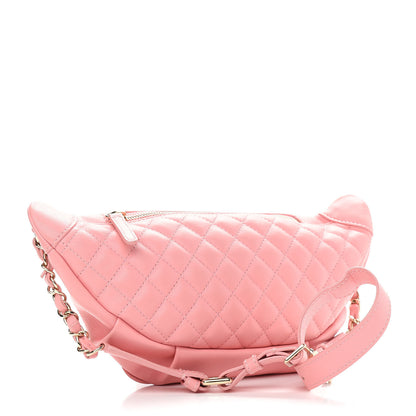 Chanel Lambskin Quilted Bi Waist Bag Fanny Pack Pink 3 of 9