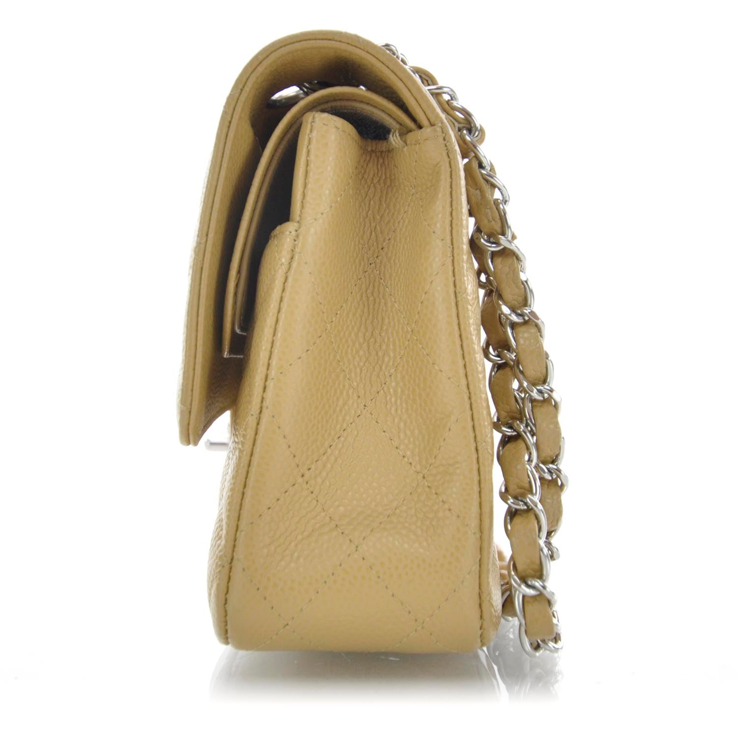 Chanel Caviar Quilted Medium Double Flap Beige 4 of 10