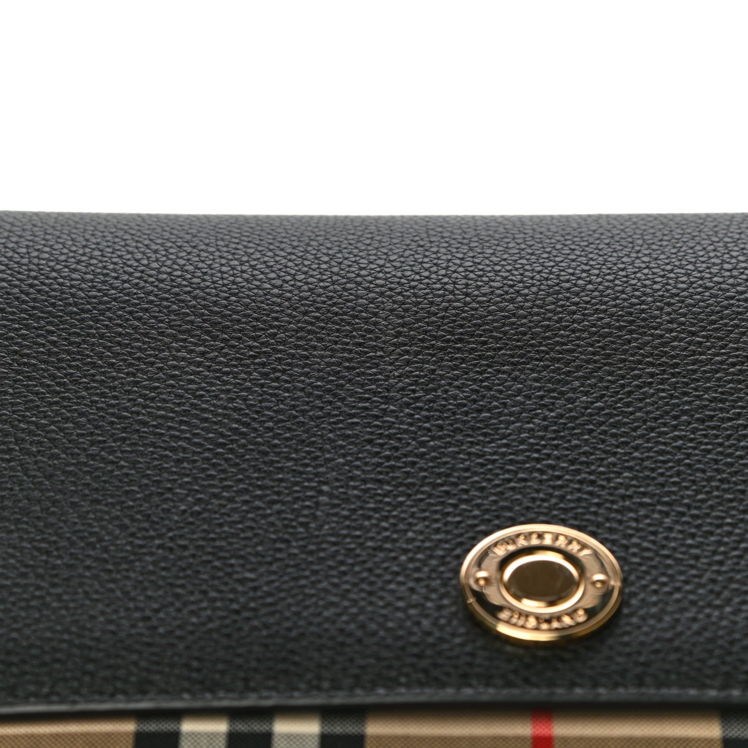 Burberry Grainy Calfskin Vintage Check Note Crossbody Bag Black 10 of 11
