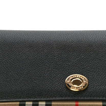 Burberry Grainy Calfskin Vintage Check Note Crossbody Bag Black 10 of 11