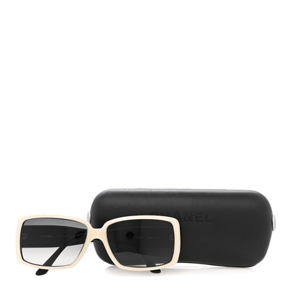 Chanel Crystal Baguette CC Sunglasses 5114-B Beige Black 9 of 9