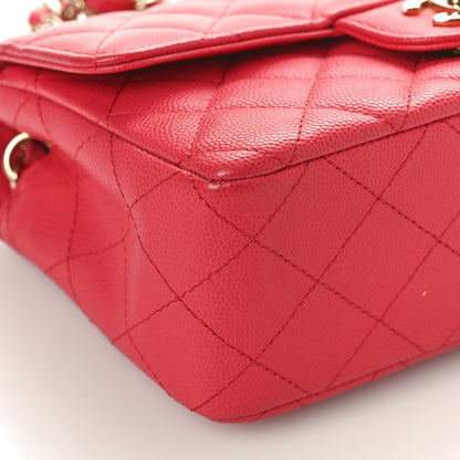 Chanel Caviar Quilted Mini Rectangular Flap Dark Pink 9 of 10