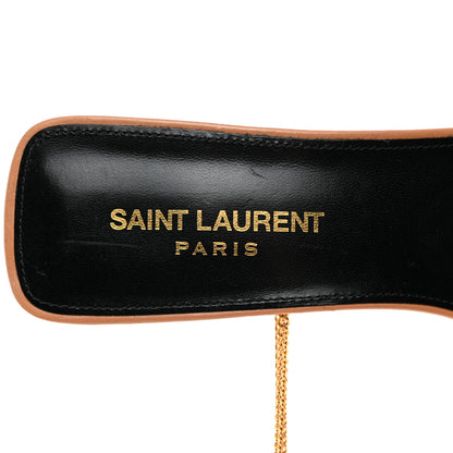 Saint Laurent Calfskin Ankle Strap Melody Sandals 38.5 Bisque 6 of 7