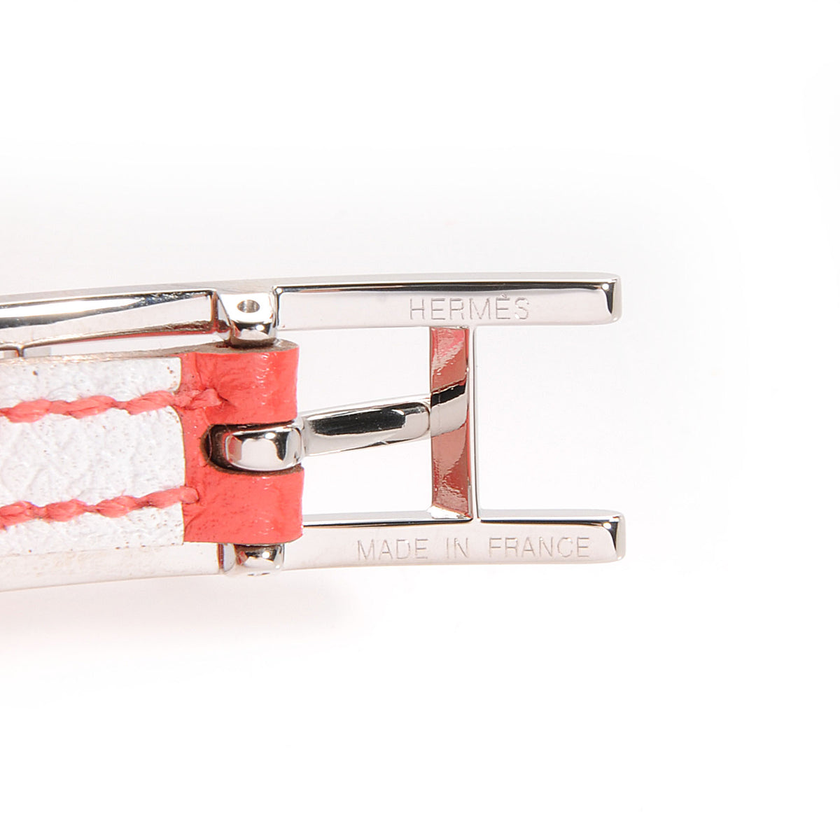 Hermes Epsom Behapi Double Tour Bracelet XS Rose Jaipur White 6 of 6
