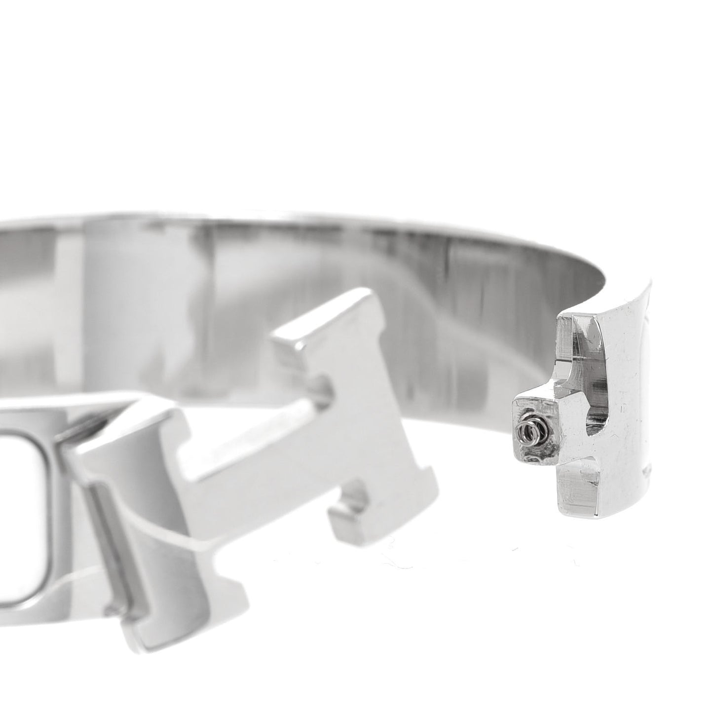Enamel Narrow Clic Clac H Bracelet GM White