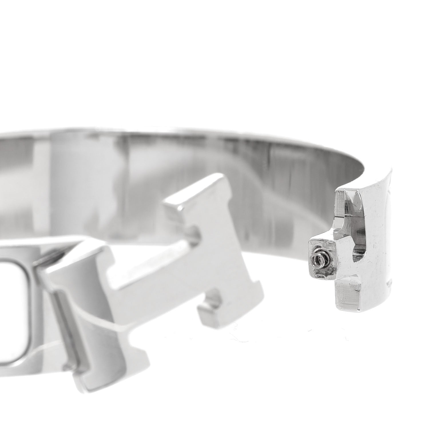 Hermes Enamel Narrow Clic Clac H Bracelet GM White 5 of 6