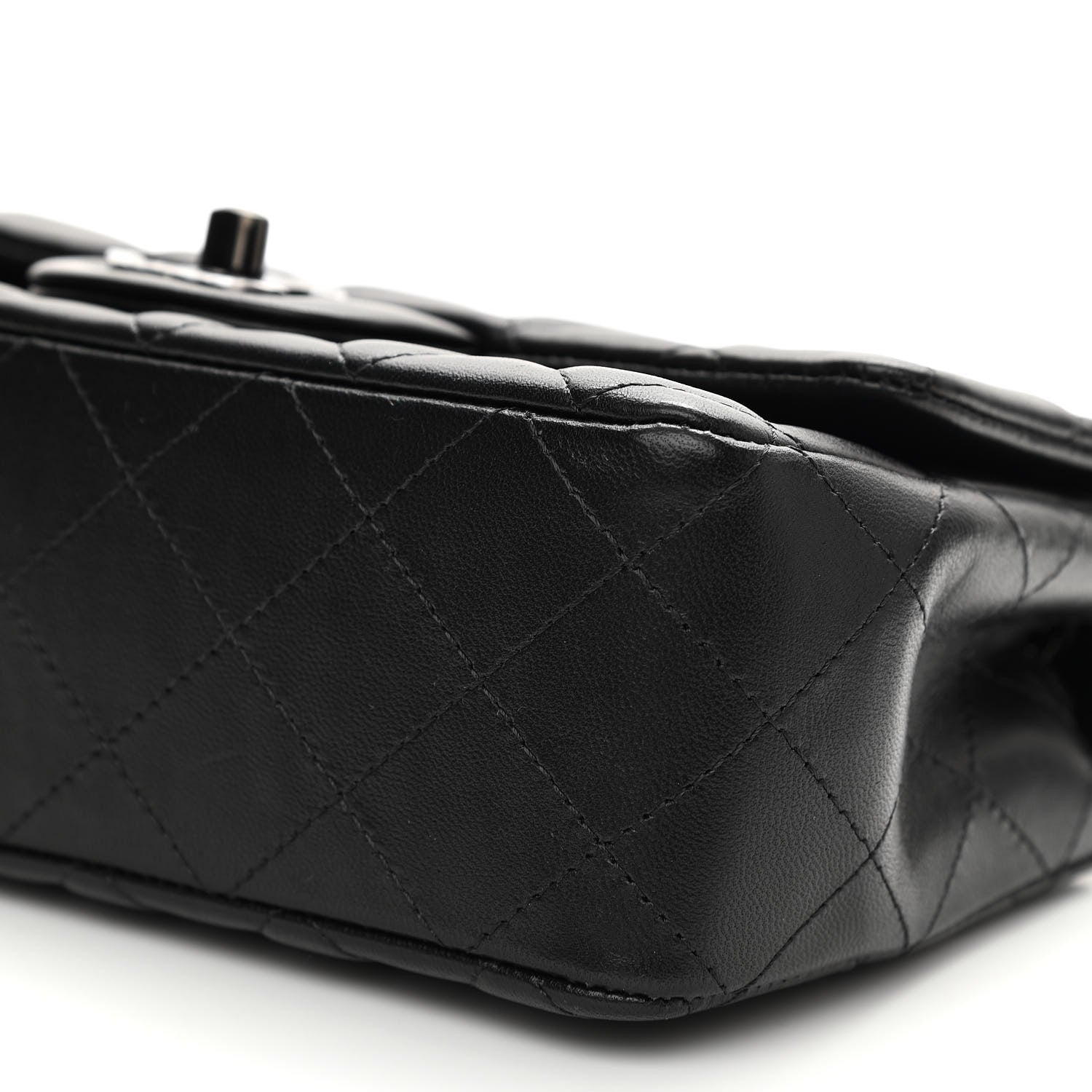 Chanel Lambskin Quilted Mini Rectangular Flap So Black 10 of 11