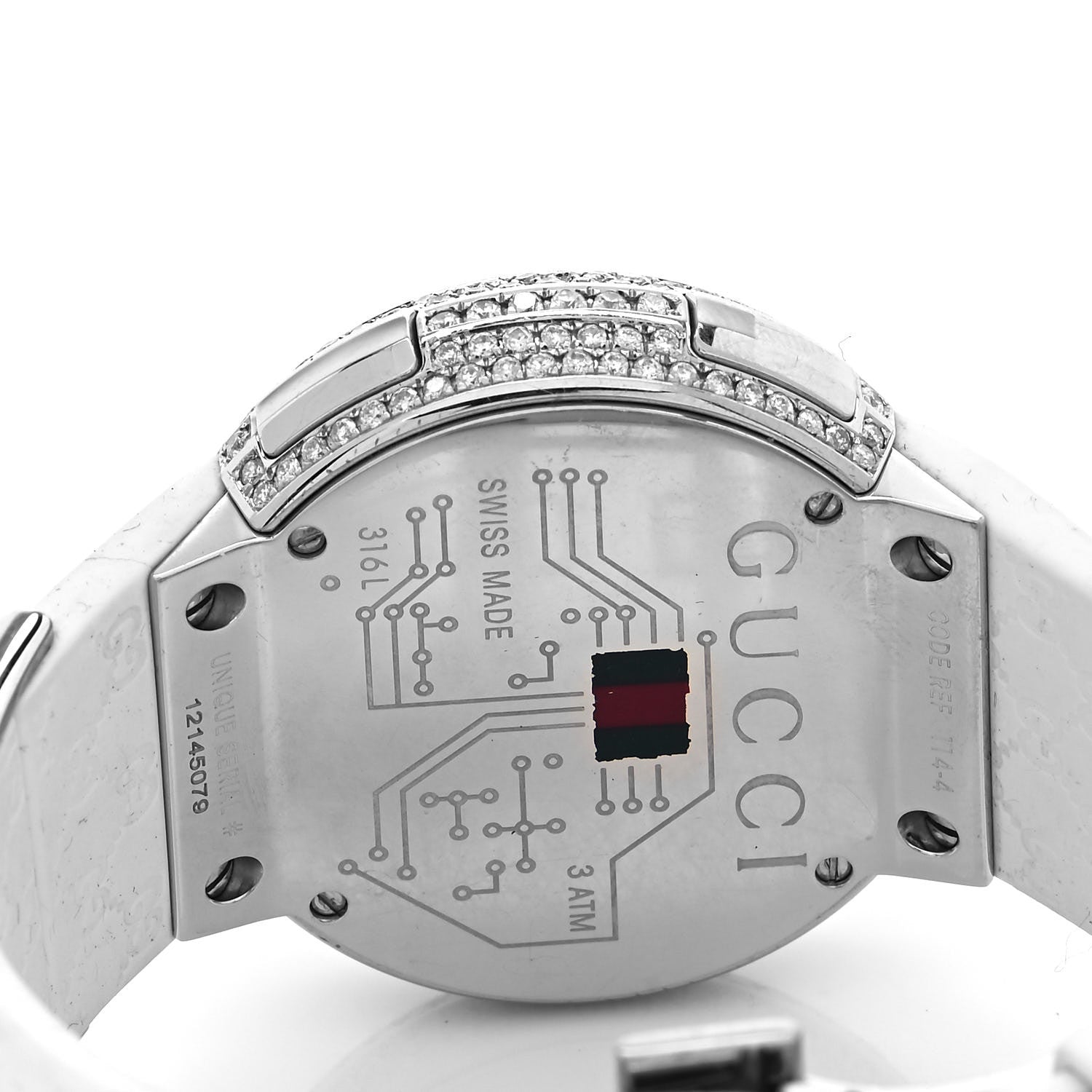 Gucci Stainless Steel Rubber Diamond 40mm Digital I-Gucci Watch 4 of 5