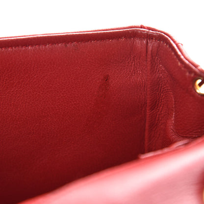 Chanel Lambskin Quilted Medium Single Flap Red 9 of 14