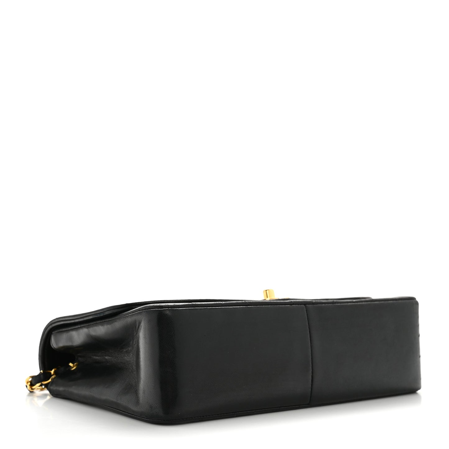 Lambskin Quilted Medium Single Flap Black