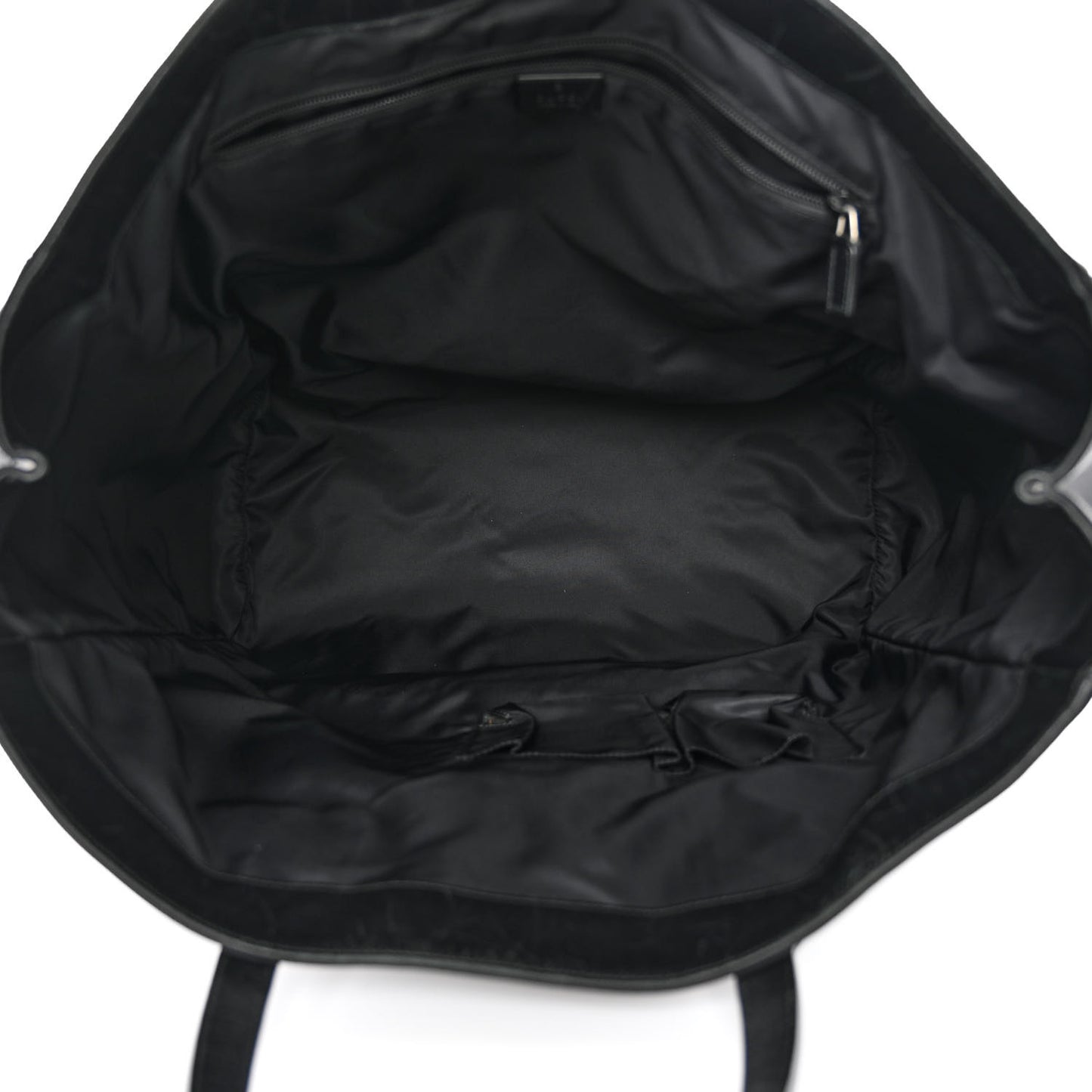 Techno Canvas Web Single Buckle Tote Black
