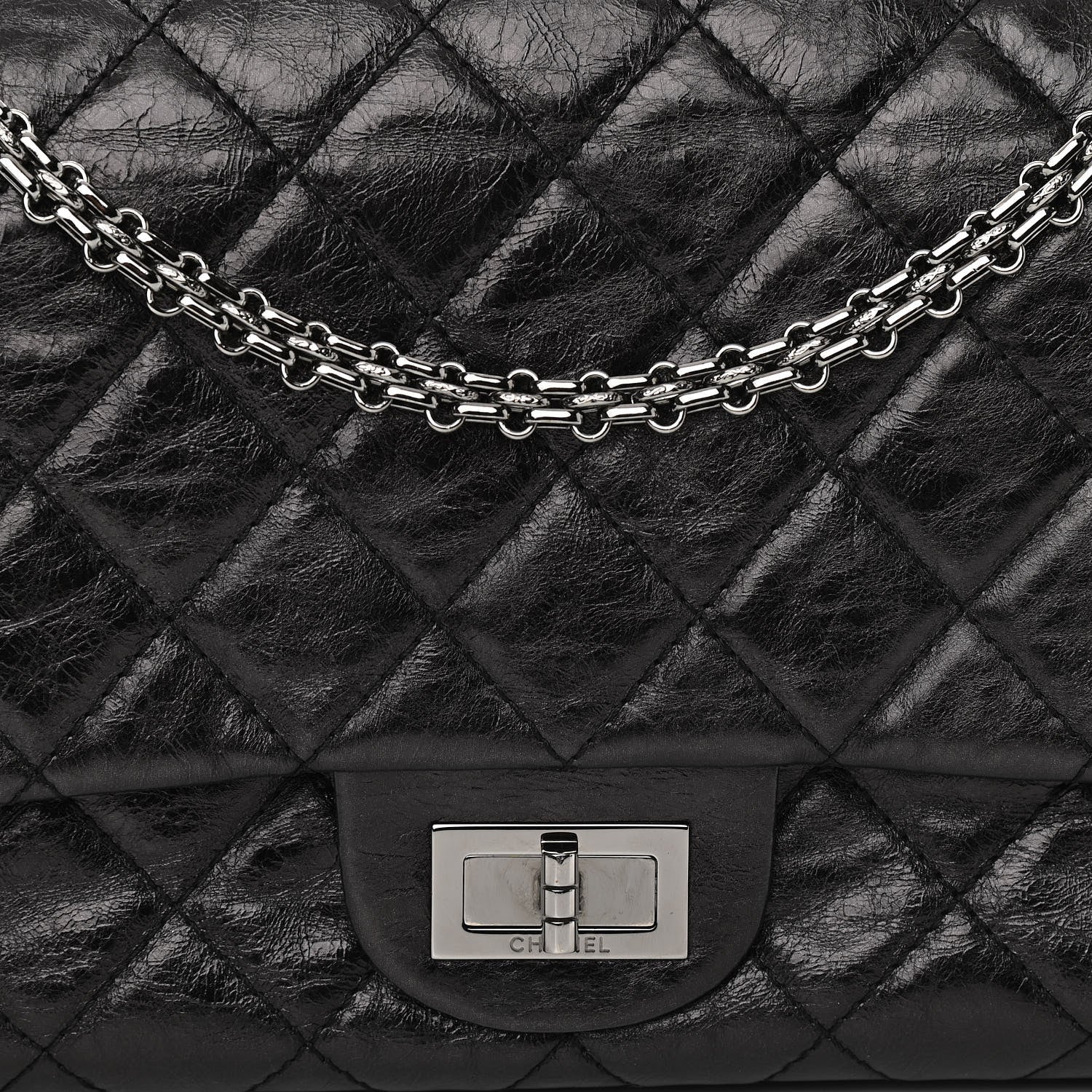 Chanel Aged Calfskin Quilted 2.55 Reissue 227 Flap Black 8 of 12